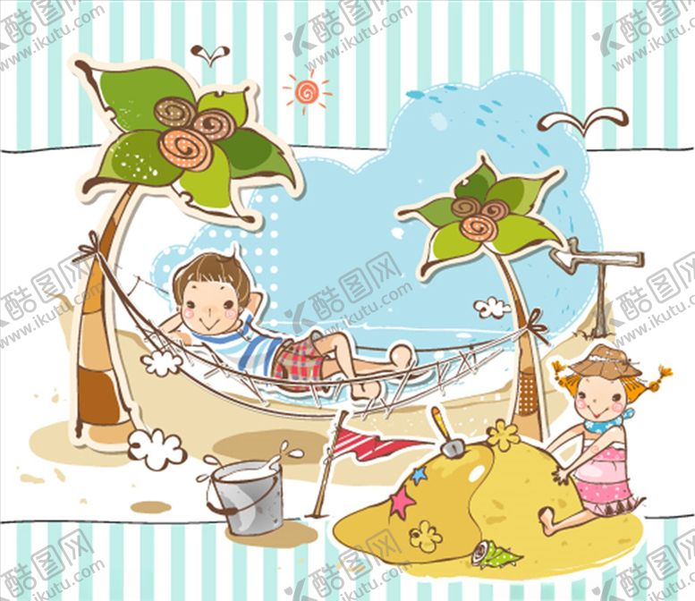 编号：38686409211411184318【酷图网】源文件下载-手绘情侣