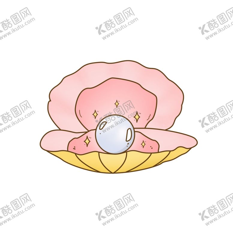 编号：14202612191953329868【酷图网】源文件下载-手绘卡通贝壳素材  