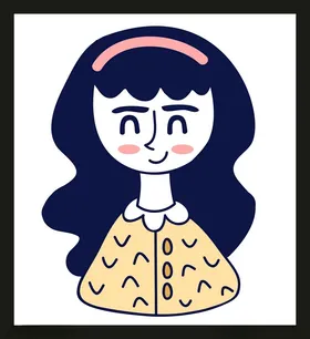 卡通女孩头像漫画素材