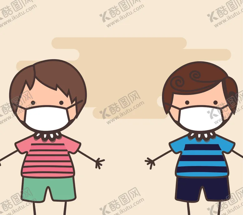 编号：54458003291316243215【酷图网】源文件下载-戴口罩的儿童