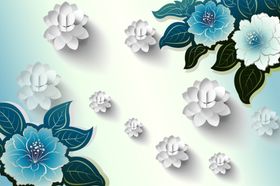 电视背景墙软包装蝴蝶浮雕水墨