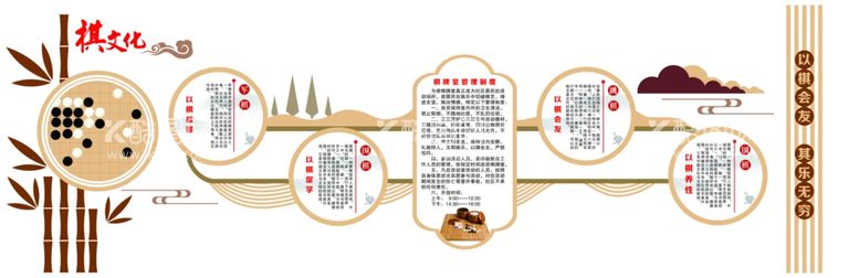 编号：16425312160010038621【酷图网】源文件下载-围棋文化校园背景墙