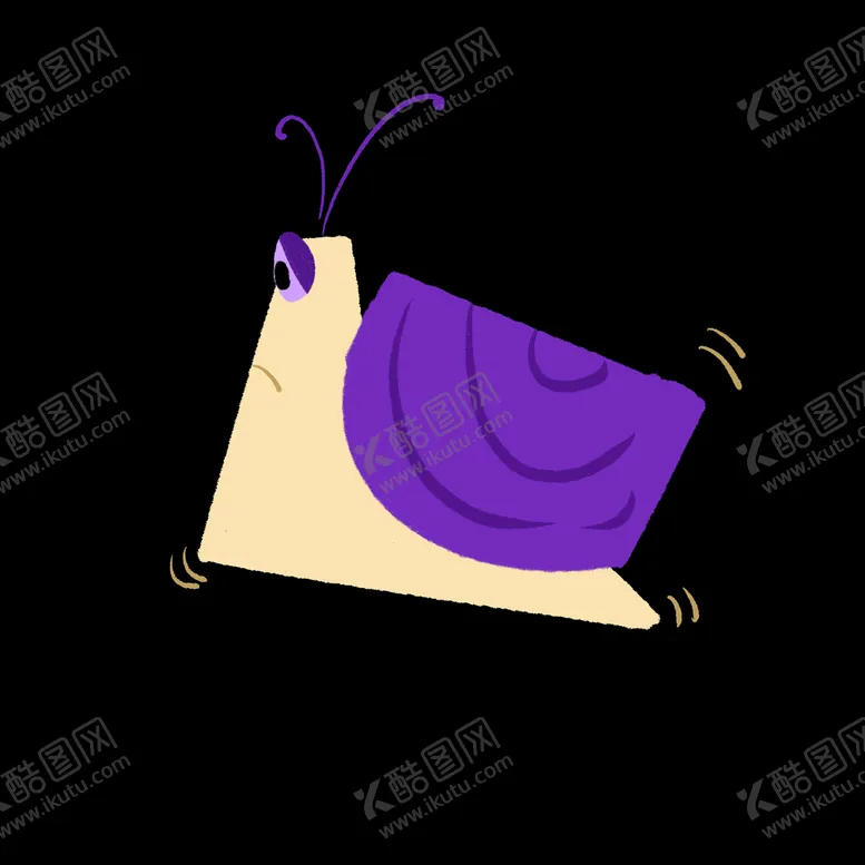编号：32765109210554241964【酷图网】源文件下载-插画小元素卡通蜗牛