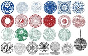 圆形花边圆形边框花边花纹