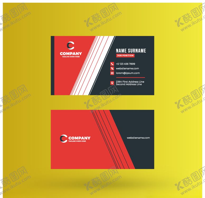 编号：30248309141232347318【酷图网】源文件下载-名片模板