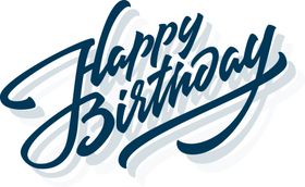 生日快乐英文字体字形海报素材