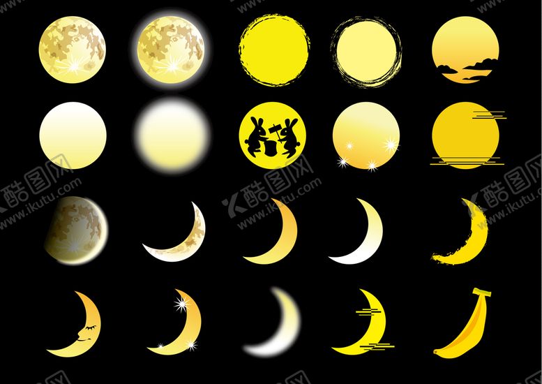 编号：61784009142200278560【酷图网】源文件下载-月亮过程夜空