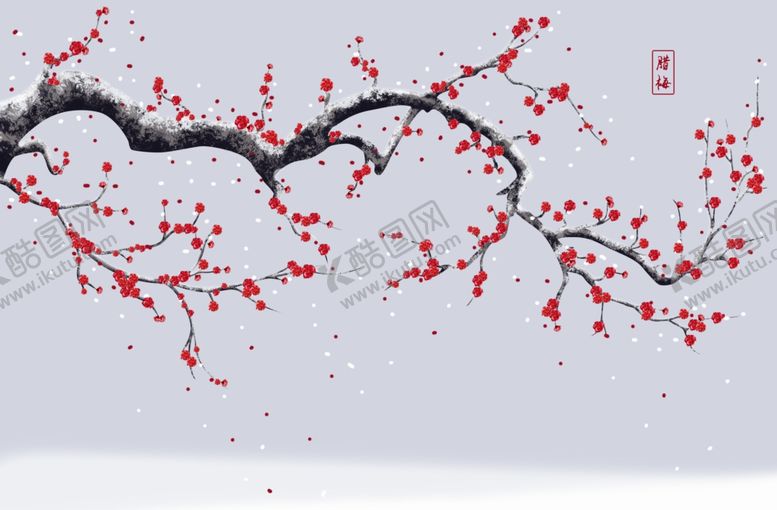 编号：89258104151435077060【酷图网】源文件下载-腊梅背景墙