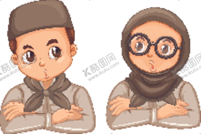 编号：39051809220042548793【酷图网】源文件下载-卡通阿拉伯儿童