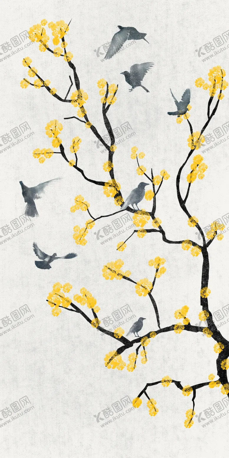 编号：70824504201326254196【酷图网】源文件下载-工笔花鸟国画
