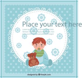 男婴装饰卡片