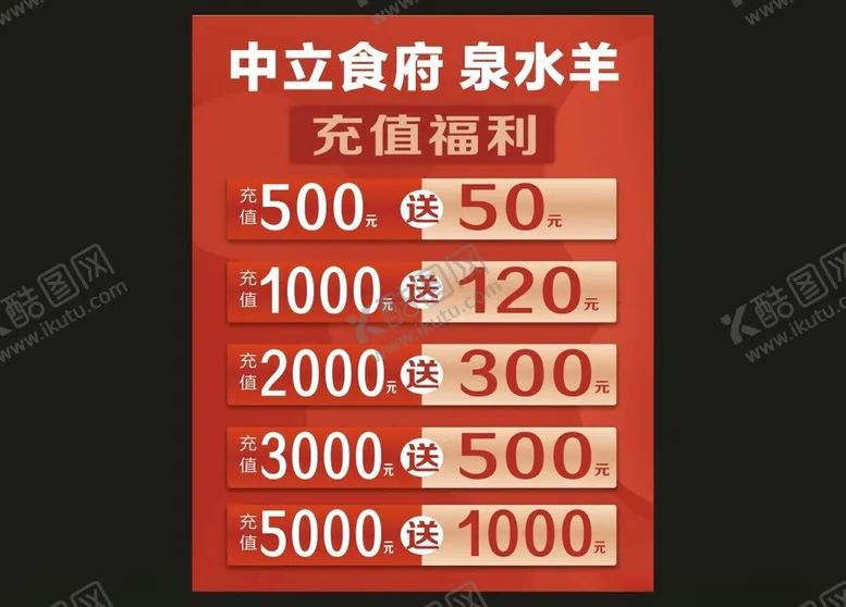 编号：68219201241257578874【酷图网】源文件下载-饭店充值活动