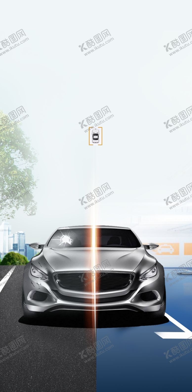 编号：14990805111917239110【酷图网】源文件下载-车位单图海报系列图汽车