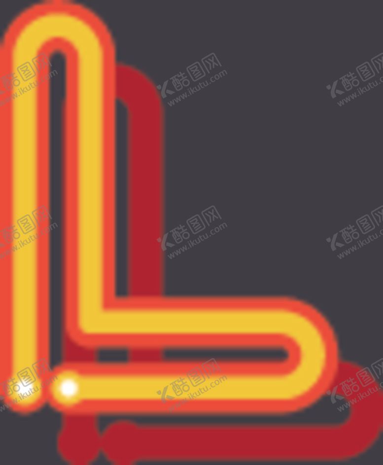 编号：94461505141926023689【酷图网】源文件下载-霓虹灯字母L