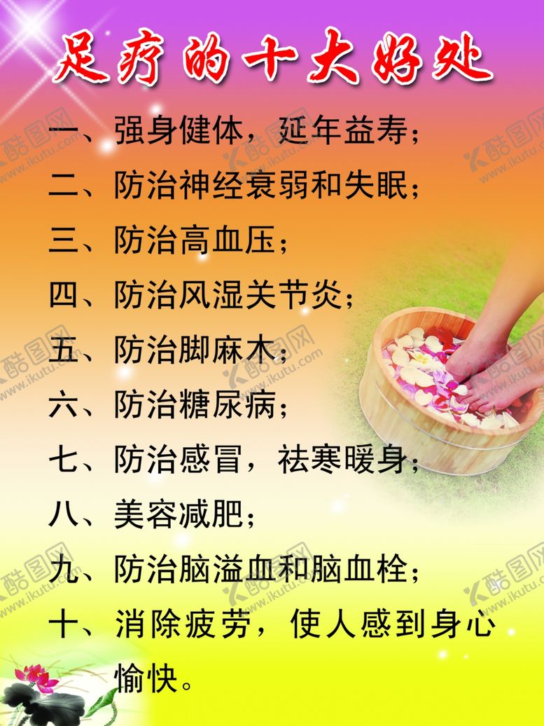 编号：59425807010325155612【酷图网】源文件下载-足疗的十大好处
