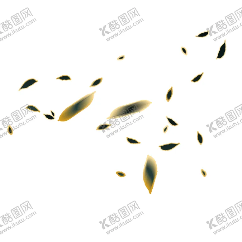 编号：72841306251856438071【酷图网】源文件下载-金箔植物落叶元素