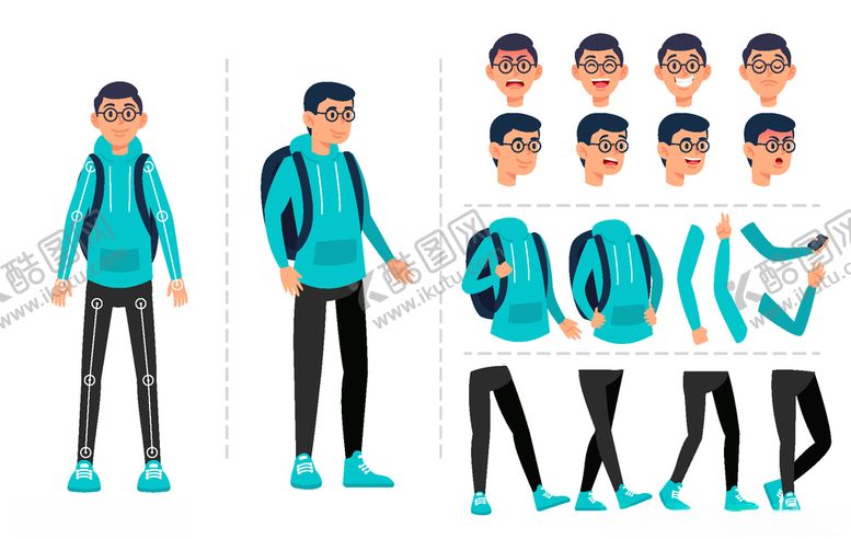 编号：35177009130739597967【酷图网】源文件下载-人物动作拆分