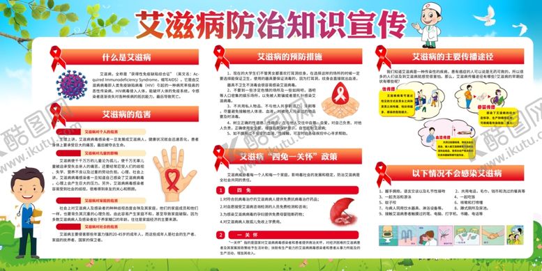 编号：13758905240944176750【酷图网】源文件下载-艾滋病防治知识宣传栏