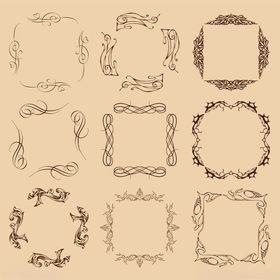 复古风装饰性边框图案