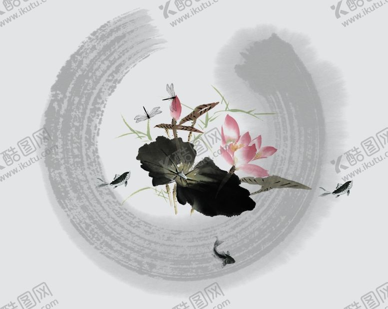 编号：74994807060725314494【酷图网】源文件下载-水墨荷花