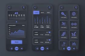 科技风数据监控操作界面