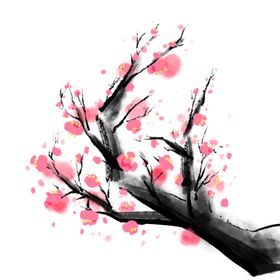 中国风水墨梅