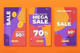 多彩促销海报展示优惠信息