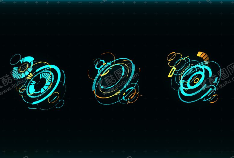 编号：63432910040743294457【酷图网】源文件下载-互联网科技线条边框图形