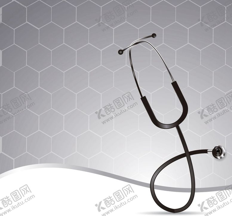编号：65094210040830169024【酷图网】源文件下载-听诊器灰色背景