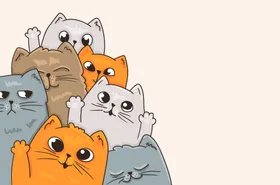 猫咪背景小壁纸可爱