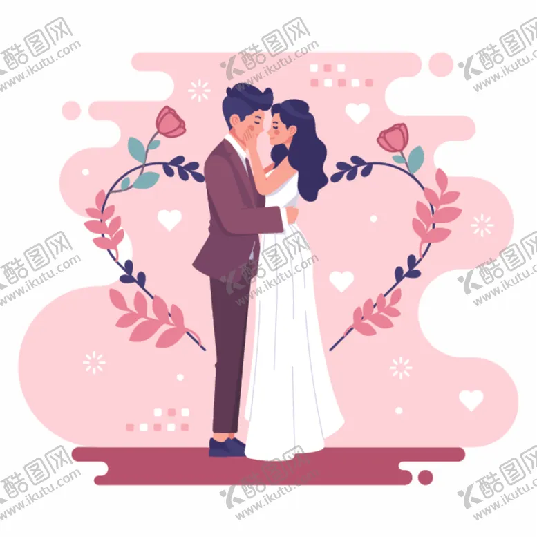 编号：43525005100707336716【酷图网】源文件下载-结婚插画
