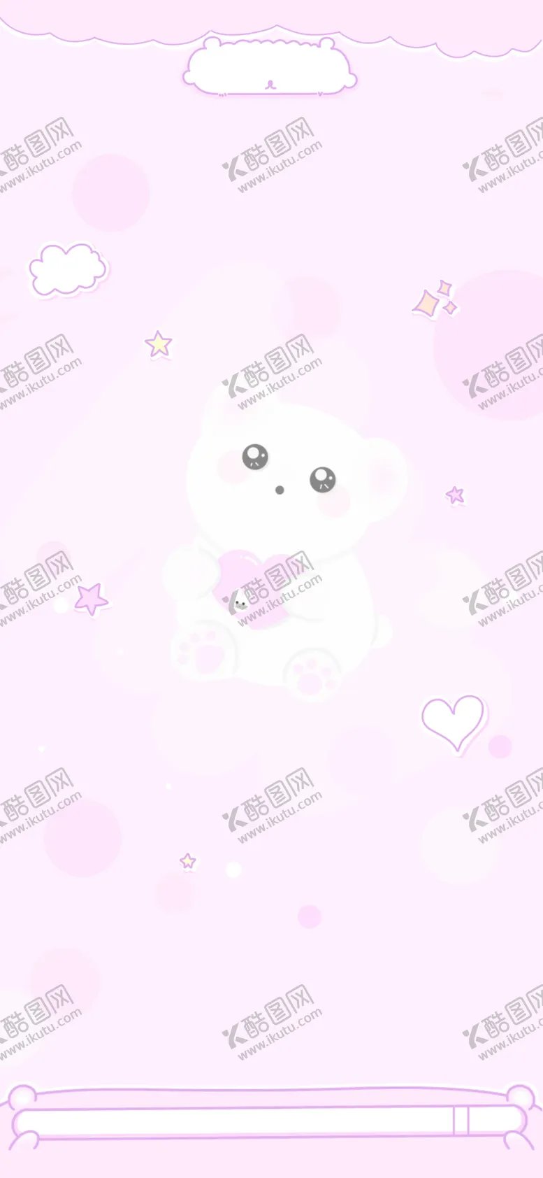 编号：58232601300428032754【酷图网】源文件下载-可爱小熊标题框壁纸