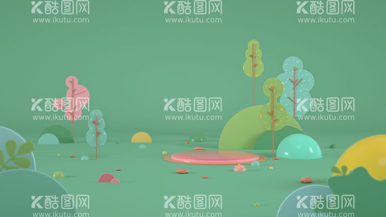 编号：50864310081058379846【酷图网】源文件下载-C4D创意电商场景