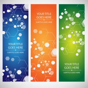 多彩几何图案横幅设计