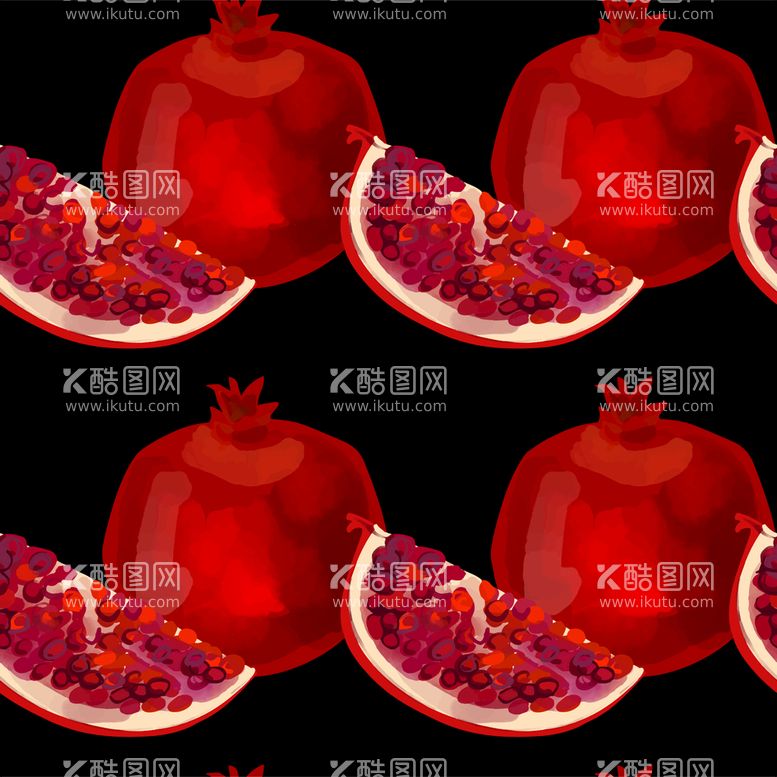 编号：53198410071019131705【酷图网】源文件下载-石榴图案