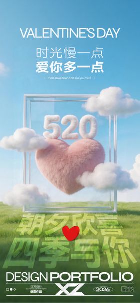 520情人节节日系列海报