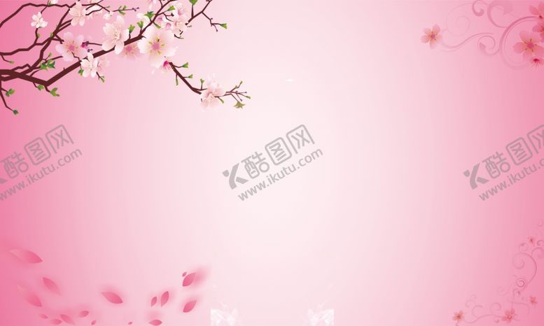 编号：19386209251257542882【酷图网】源文件下载-粉色桃花背景