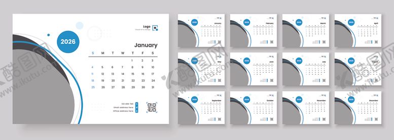 编号：74749809201632047348【酷图网】源文件下载-2026台历模板