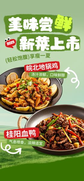 美味尝鲜新菜上市海报