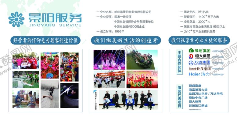 编号：83091010171004302901【酷图网】源文件下载-景阳服务企业简介