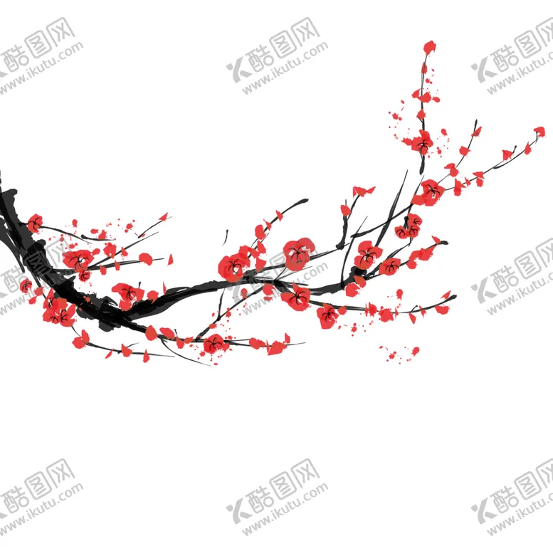 编号：86410406250729304284【酷图网】源文件下载-中国风水墨梅