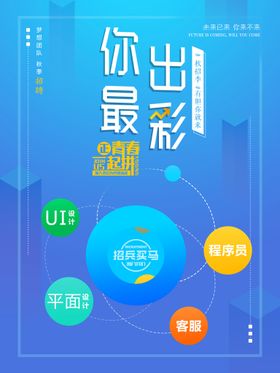 招聘海报贤纳士创意募
