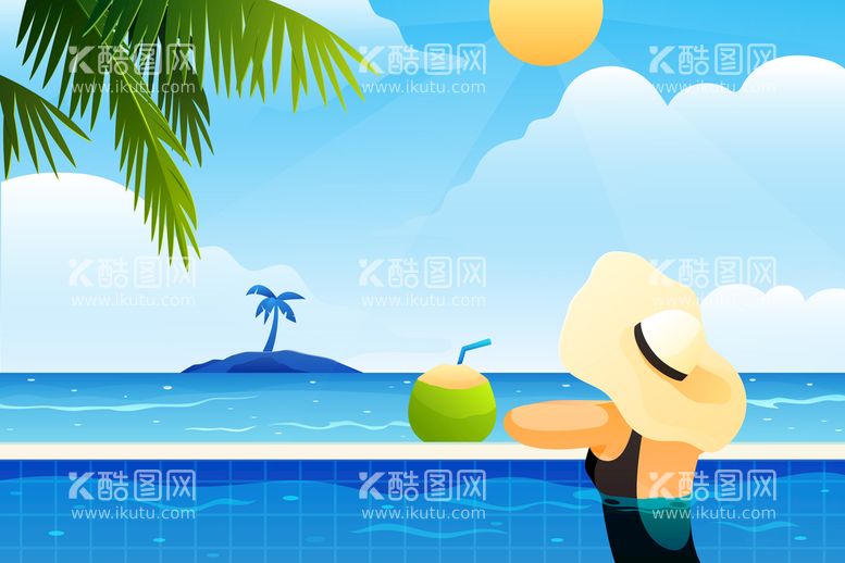 编号：34601509130235446915【酷图网】源文件下载-夏天人物卡通夏日插画