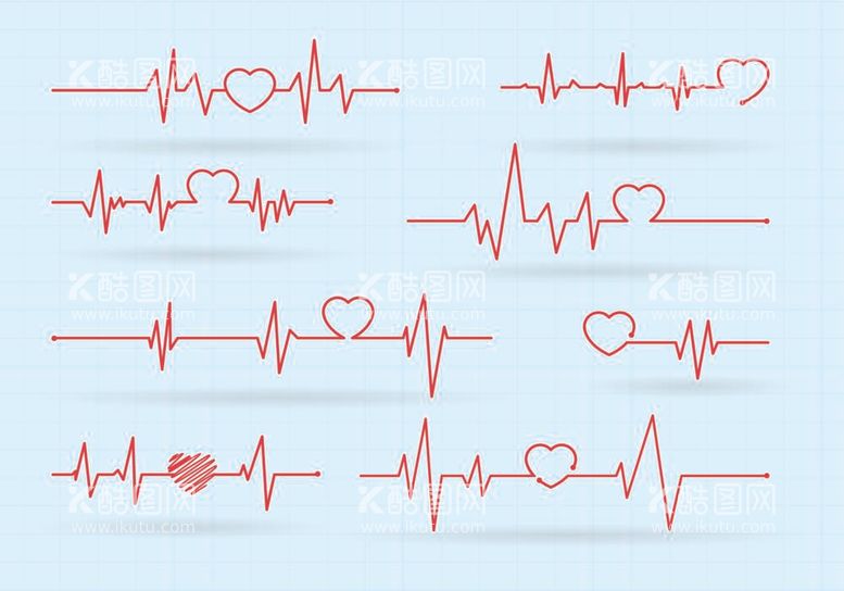 编号：41798911272234242292【酷图网】源文件下载-ai矢量心电图合集