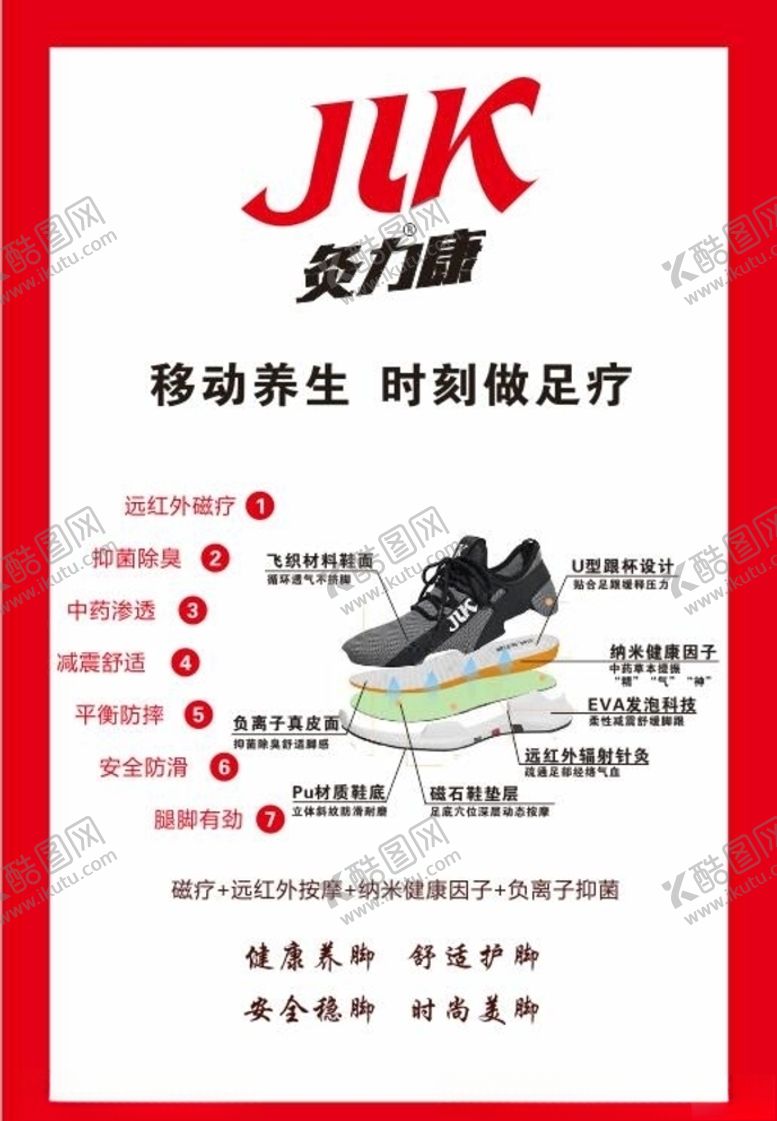 编号：69072909261244562883【酷图网】源文件下载-灸立康足疗鞋