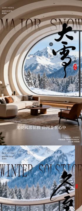 冬至大雪节气海报