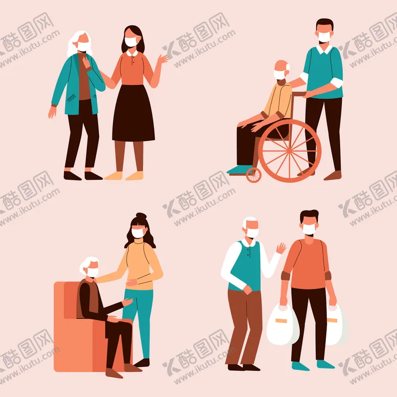 编号：29183202041734403404【酷图网】源文件下载-照顾老人 