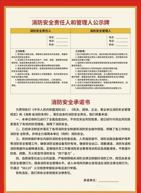消防安全责任人和管理人公示牌