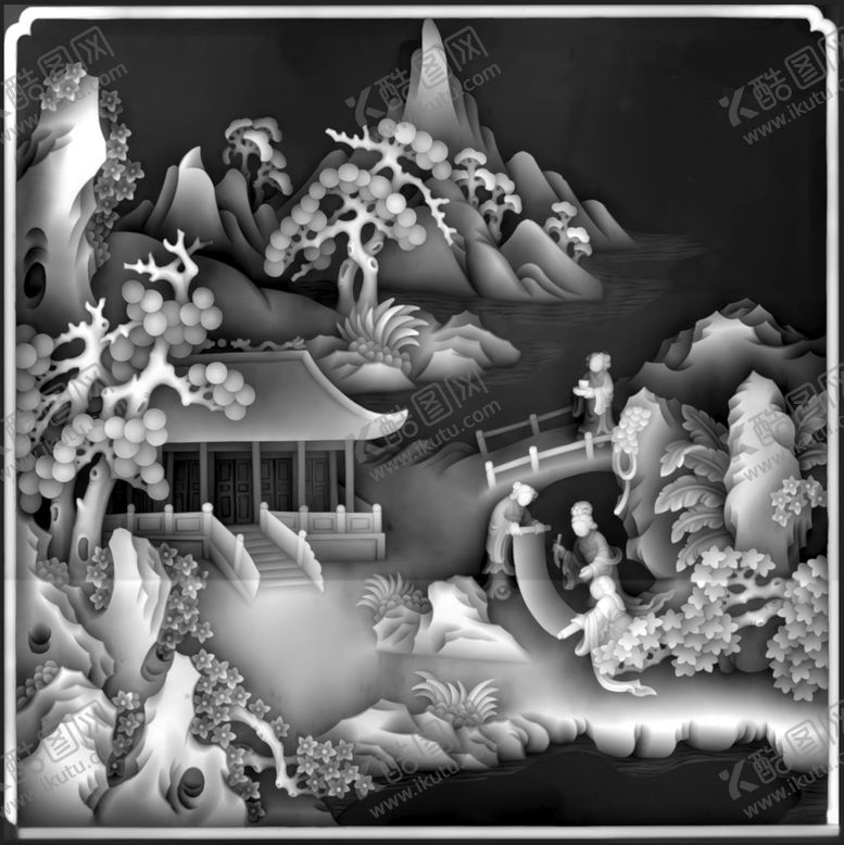 编号：52397310010046341853【酷图网】源文件下载-精雕图浮雕图灰度图黑白图