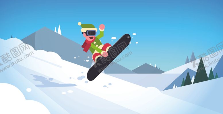 编号：65921210290618246105【酷图网】源文件下载-冬季圣诞节城市风景插画